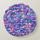 Multicolor Confetti Rond Kussen (Achterkant)