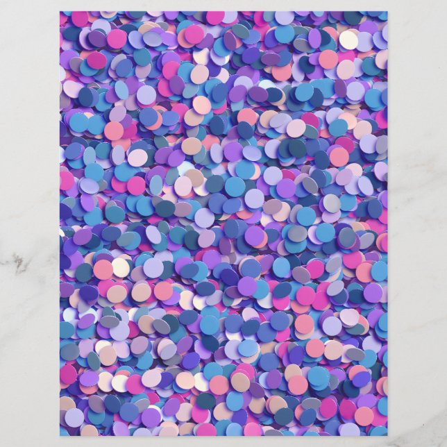 Multicolor Confetti Scrapbook Paper (Voorkant)