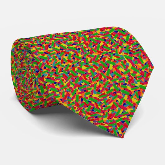 Multicolor Confetti Stropdas (Opgerold)