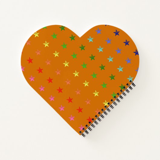 Multicolor Crayon Stars Notitieboek (Achterkant)