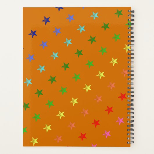 Multicolor Crayon Stars Planner (Achterkant)