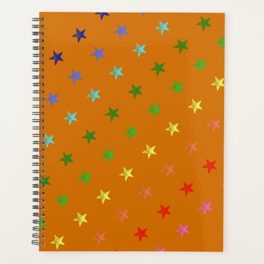 Multicolor Crayon Stars Planner (Voorkant)