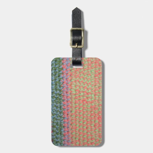 Multicolor Crochet Bagagelabel (Voorkant verticaal)