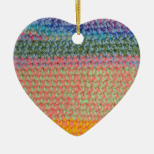 Multicolor Crochet Keramisch Ornament