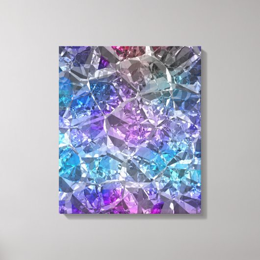 Multicolor Crystal Canvas Afdruk (Voorkant)