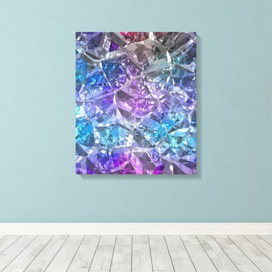 Multicolor Crystal Canvas Afdruk (Insitu (Houten vloer))