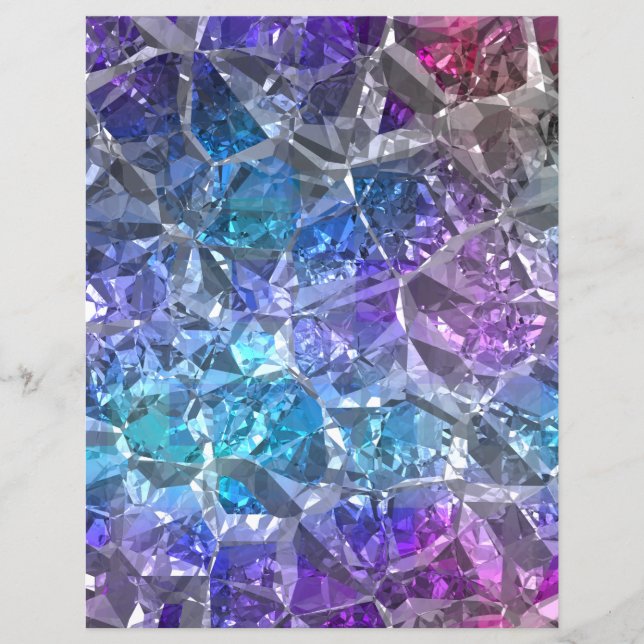 Multicolor Crystal Scrapbook Paper (Voorkant)