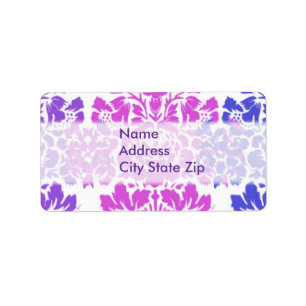 Multicolor Damask Etiket