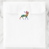 MULTICOLOR DEER PRODUCTS RONDE STICKER (Tas)