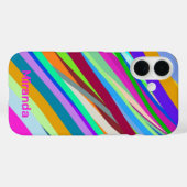 Multicolor diagonaal lijnpatroon Case-Mate iPhone case (Achterkant (horizontaal))