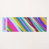 Multicolor diagonaal lijnpatroon Yoga Mat (Voorkant (horizontaal))
