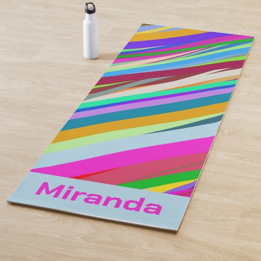 Multicolor diagonaal lijnpatroon Yoga Mat (In situ)