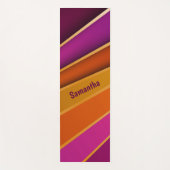 Multicolor diagonaal strepen Roze Paarse Yoga Mat (Voorkant)
