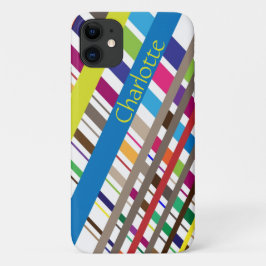 Multicolor diagonale lijnen iPhone / iPad draagtas Case-Mate iPhone Case