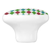Multicolor diamant glitters keramische knop (Zijkant)