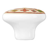 Multicolor Diamant Kruis Zapotec Keramische Knop (Zijkant)