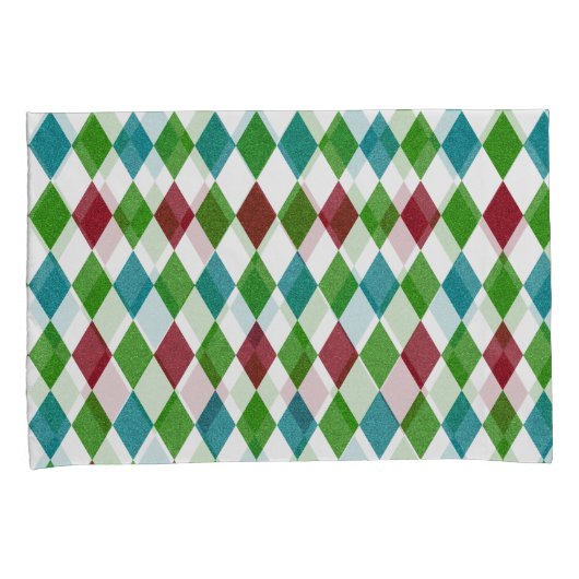 Multicolor Diamond Glitter Kussensloop (Voorkant-Rechts)