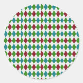 Multicolor Diamond Glitter Ronde Sticker (Voorkant)