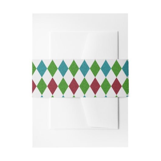 Multicolor Diamond Glitter Uitnodigingen Wikkel (Voorkant Voorbeeld)