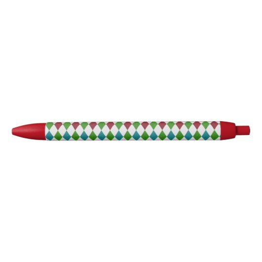 Multicolor Diamond Glitter Zwarte Inkt Pen (Voorkant)