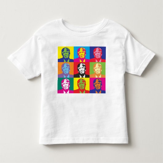 Multicolor Donald Trump Kinder Shirts (Voorkant)
