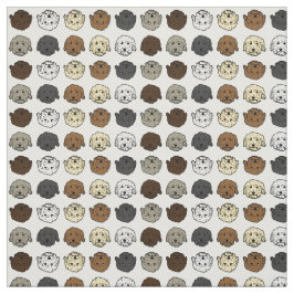 Multicolor Doodle-honden Stof