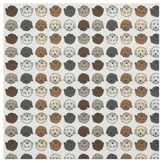 Multicolor Doodle-honden Stof (Swatch)