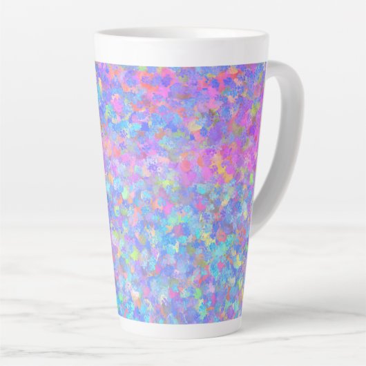 Multicolor Dot Art-koffie Latte Mok (Rechterhoek)