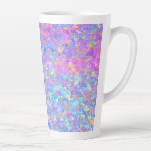 Multicolor Dot Art-koffie Latte Mok (Rechts)