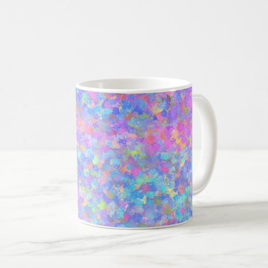 Multicolor Dot Art Koffiemok (Voorkant rechts)