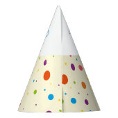 Multicolor Dot verjaardagsfeestje Pet Feesthoedjes (Achterkant)