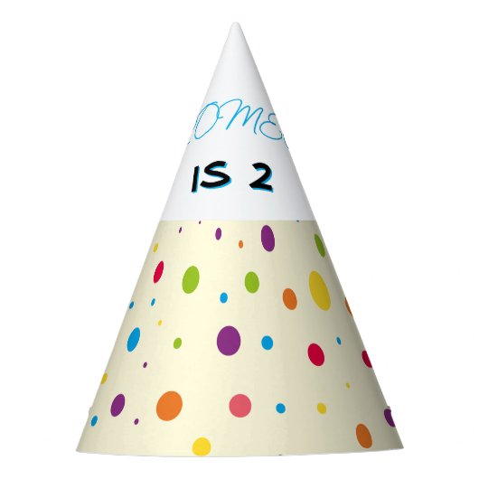 Multicolor Dot verjaardagsfeestje Pet Feesthoedjes (Voorkant)