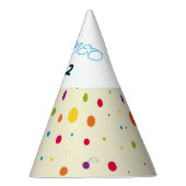 Multicolor Dot verjaardagsfeestje Pet Feesthoedjes (Rechts)