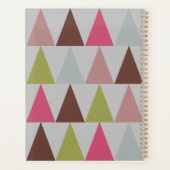 Multicolor driehoekspatroon met Initiaal Naam Planner (Achterkant)