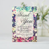 Multicolor Elegant Bloemen Collage Patroon Bedankkaart (Staand voorkant)