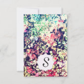 Multicolor Elegant Floral Collage Pattern Kaart (Achterkant)