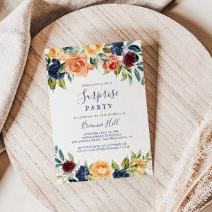 Multicolor Elegant Floral Enterprise Party Kaart