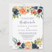 Multicolor Elegant Floral Nuestra Boda Wedding Kaart (Voorkant)
