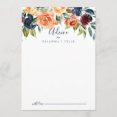 Multicolor Elegant Floral Wedding Advice Kaart (Voorkant)