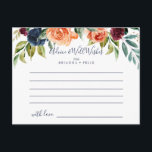 Multicolor Elegant Floral Wedding Advice Kaart<br><div class="desc">Deze multicolor elegante floral bruiloft-advieskaart is perfect voor een moderne bruiloft. Het ontwerp is voorzien van mooi met de hand getekende bouquets van roze, wazige, gele, bruine, rode, indigobloemen en groene bladeren, die de natuurlijke schoonheid inspireren. Deze kaarten zijn perfect voor een bruiloft, vrijgezellenfeest, baby shower, graduatiedag en nog veel...</div>