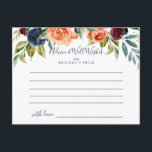 Multicolor Elegant Floral Wedding Advice Kaart<br><div class="desc">Deze multicolor elegante floral bruiloft-advieskaart is perfect voor een moderne bruiloft. Het ontwerp is voorzien van mooi met de hand getekende bouquets van roze, wazige, gele, bruine, rode, indigobloemen en groene bladeren, die de natuurlijke schoonheid inspireren. Deze kaarten zijn perfect voor een bruiloft, vrijgezellenfeest, baby shower, graduatiedag en nog veel...</div>