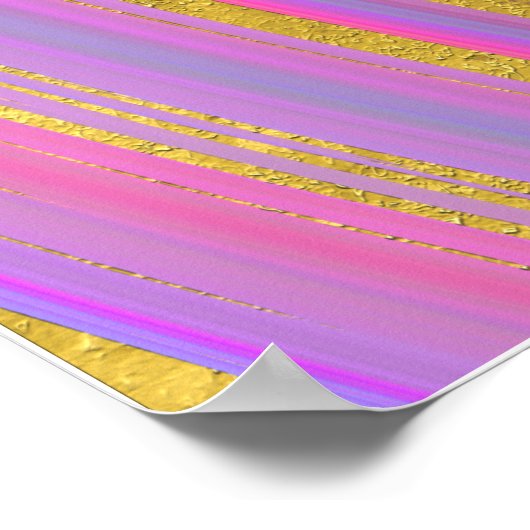 Multicolor en Gold Poster (Hoek)