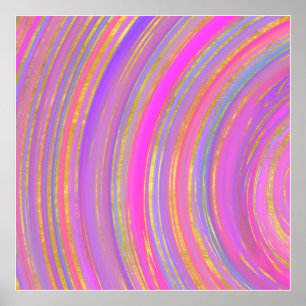 Multicolor en Gold Poster