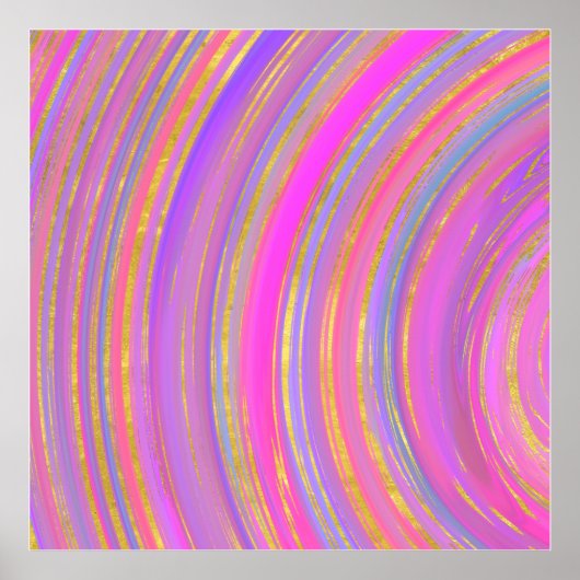 Multicolor en Gold Poster (Voorkant)