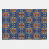 Multicolor Estlands folkpatroon Inpakpapier Vel (Voorkant 3)