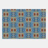 Multicolor Estlands folkpatroon Inpakpapier Vel (Voorkant)