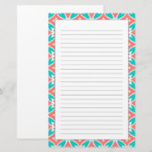 Multicolor Ethnic Patroon Briefpapier (Voorkant / Achterkant)