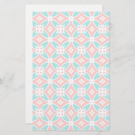 Multicolor Ethnic Patroon Briefpapier (Voorkant / Achterkant)