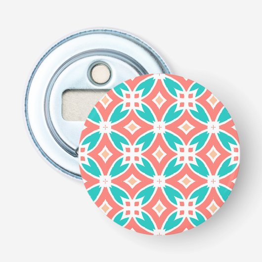 Multicolor Ethnic Patroon Button Flesopener (Voorkant)