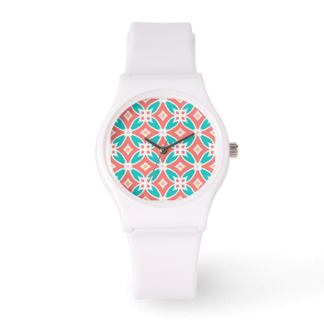Multicolor Ethnic Patroon Horloge (Voorkant)